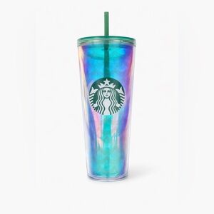 Starbucks Iridescent  24oz Tumbler with Green Straw